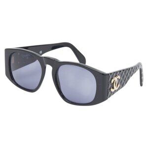 Chanel CC Logo Quilted Black Plastic Shoulder Bag